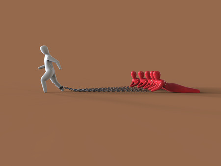 Burden - 3D Illustrationの写真素材