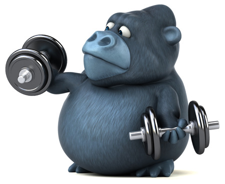 Fun gorilla - 3D Illustrationの写真素材