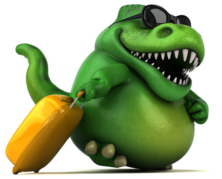 Fun dinosaur - 3D Illustrationの写真素材