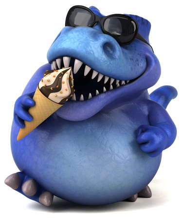 Fun dinosaur - 3D Illustrationの写真素材