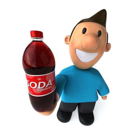 Fun casual man - 3D Illustrationの写真素材