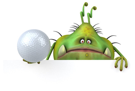 Fun germ - 3D Illustrationの写真素材