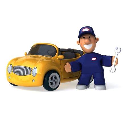 Fun mechanic - 3D Illustrationの写真素材