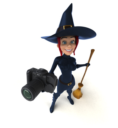 Sexy witch - 3D Illustrationの写真素材