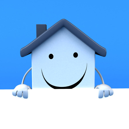Cartoon house - 3D Illustrationの写真素材