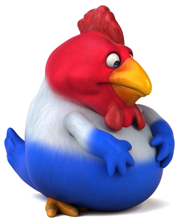 French chick - 3D Illustrationの写真素材