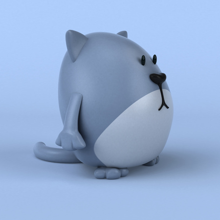 Fun cat - 3D Illustrationの写真素材