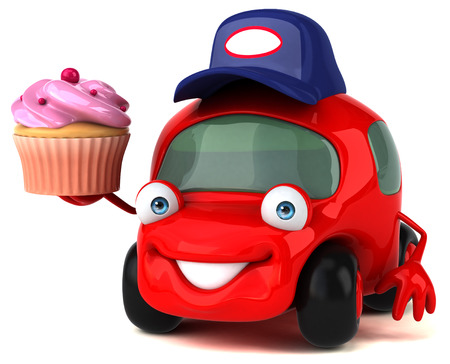 Fun car - 3D Illustrationの写真素材