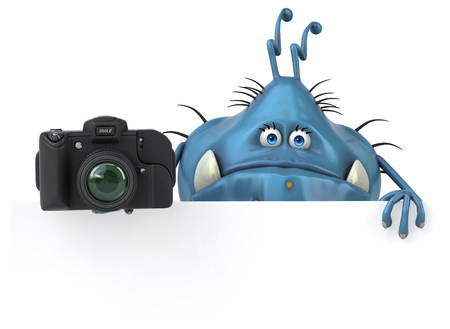 Fun germ - 3D Illustrationの写真素材