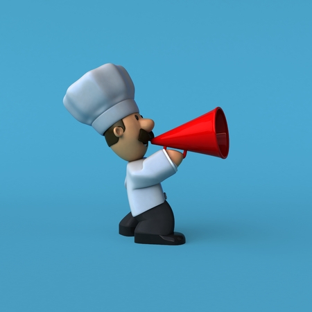 Fun chef - 3D Illustrationの写真素材