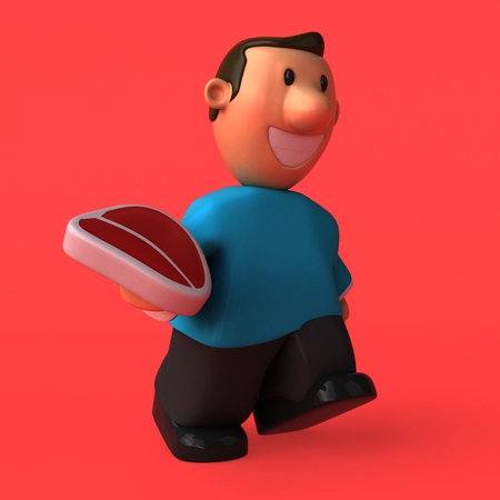 Cartoon character - 3D Illustrationの写真素材