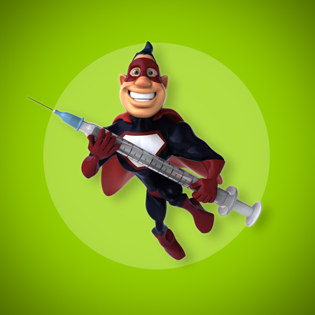 Fun superhero - 3D Illustrationの写真素材