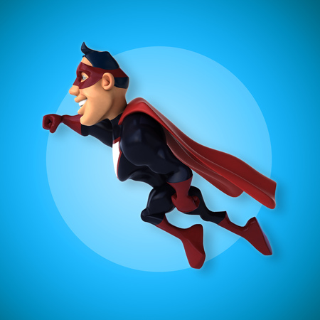 Fun superhero - 3D Illustrationの写真素材