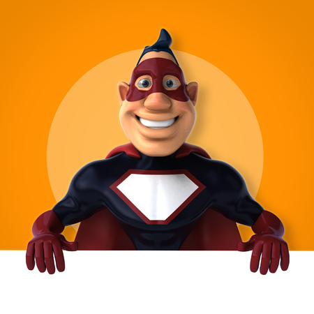 Fun superhero - 3D Illustrationの写真素材