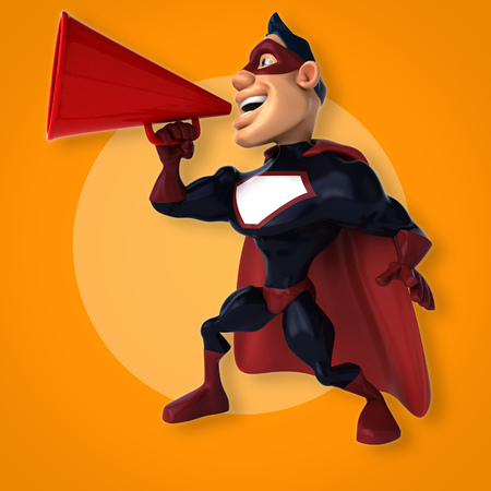 Fun superhero - 3D Illustrationの写真素材