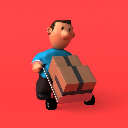 Cartoon character - 3D Illustrationの写真素材