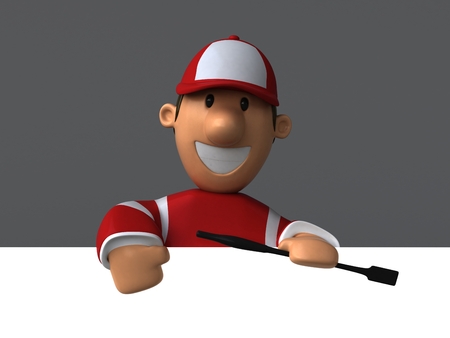 Fun jockey - 3D Illustrationの写真素材