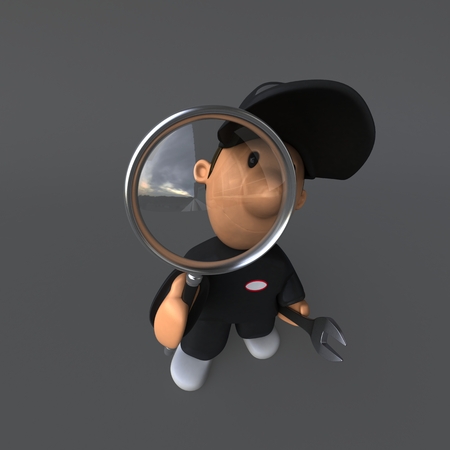 Mechanic - 3D Illustrationの写真素材