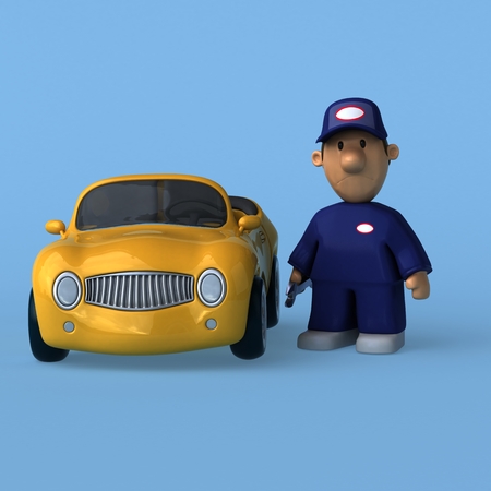 Mechanic - 3D Illustrationの写真素材