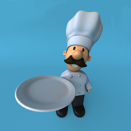 Fun chef - 3D Illustrationの写真素材