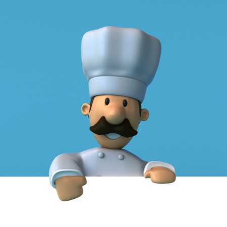 Fun chef - 3D Illustrationの写真素材