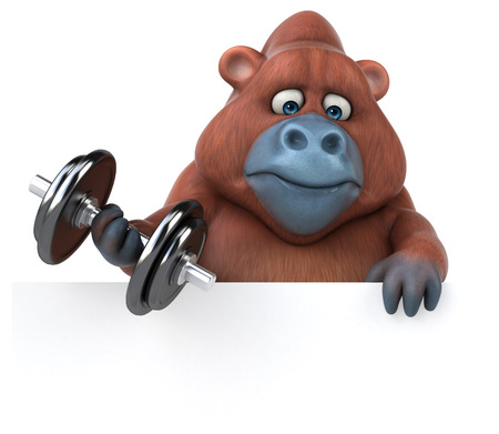 Fun Orangutan - 3D Illustrationの写真素材