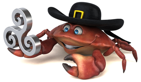 Fun crab - 3D Illustrationの写真素材