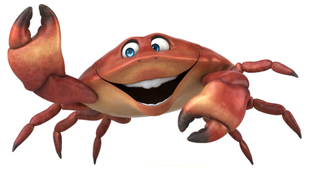 Fun crab - 3D Illustrationの写真素材