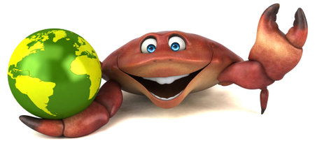 Fun crab - 3D Illustrationの写真素材