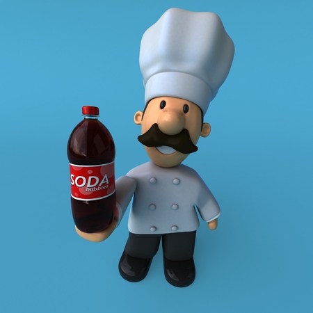 Fun chef - 3D Illustrationの写真素材