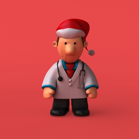 Cartoon doctor - 3D Illustrationの写真素材