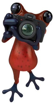 Fun frog- 3D Illustrationの写真素材