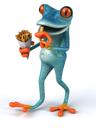 Fun frog- 3D Illustrationの写真素材