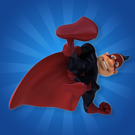 Fun superhero - 3D Illustrationの写真素材