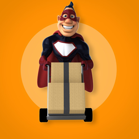 Fun superhero - 3D Illustrationの写真素材