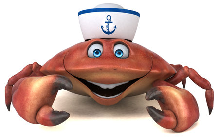 Fun crab - 3D Illustrationの写真素材