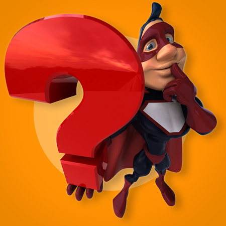 Fun superhero - 3D Illustrationの写真素材