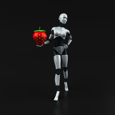 Robot - 3D Illustrationの写真素材