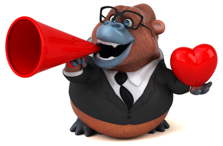 Fun Orang utan - 3D Illustrationの写真素材
