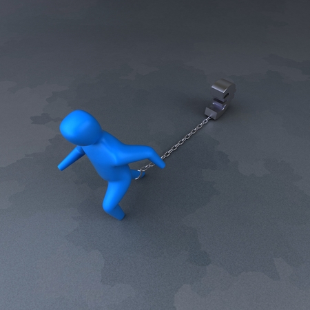 Burden symbol - 3D Illustrationの写真素材