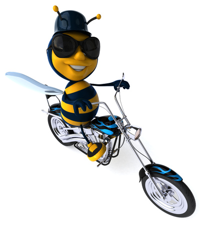 Fun bee - 3D Illustrationの写真素材