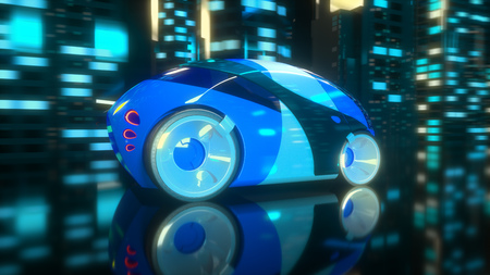 Car concept - 3D Illustrationの写真素材