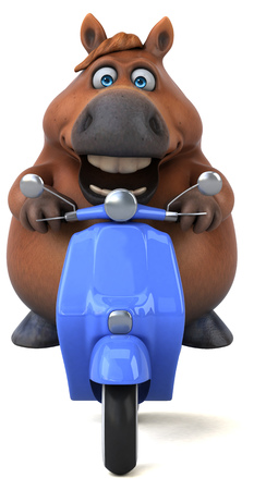 Fun horse - 3D Illustrationの写真素材