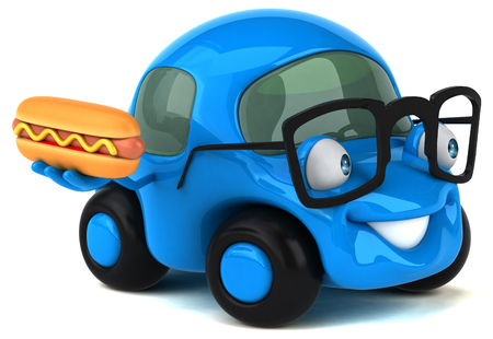 Fun car - 3D Illustrationの写真素材