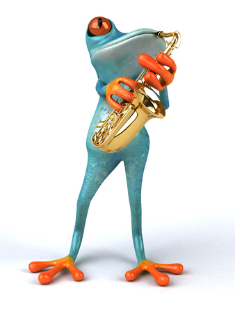 Fun frog - 3D Illustrationの写真素材