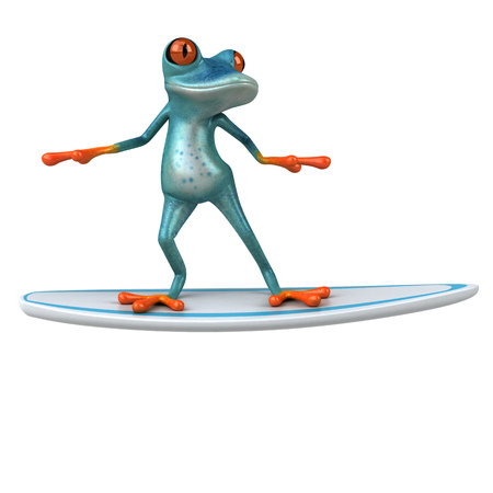 Fun frog - 3D Illustrationの写真素材