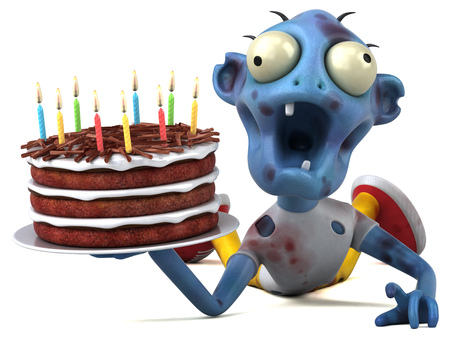 Fun zombie - 3D Illustrationの写真素材