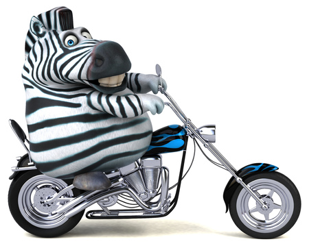 Fun zebra - 3D Illustrationの写真素材