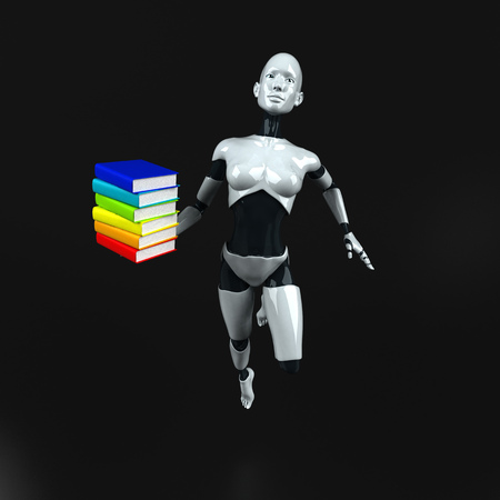 Robot - 3D Illustrationの写真素材