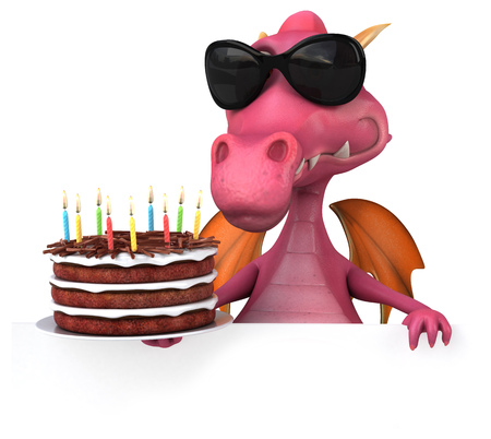 Fun dragon - 3D Illustrationの写真素材